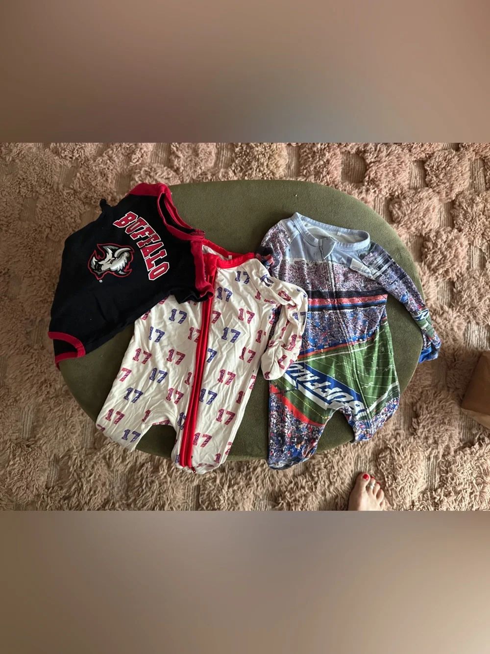 Lot of Buffalo Bills/sabres infant onesies